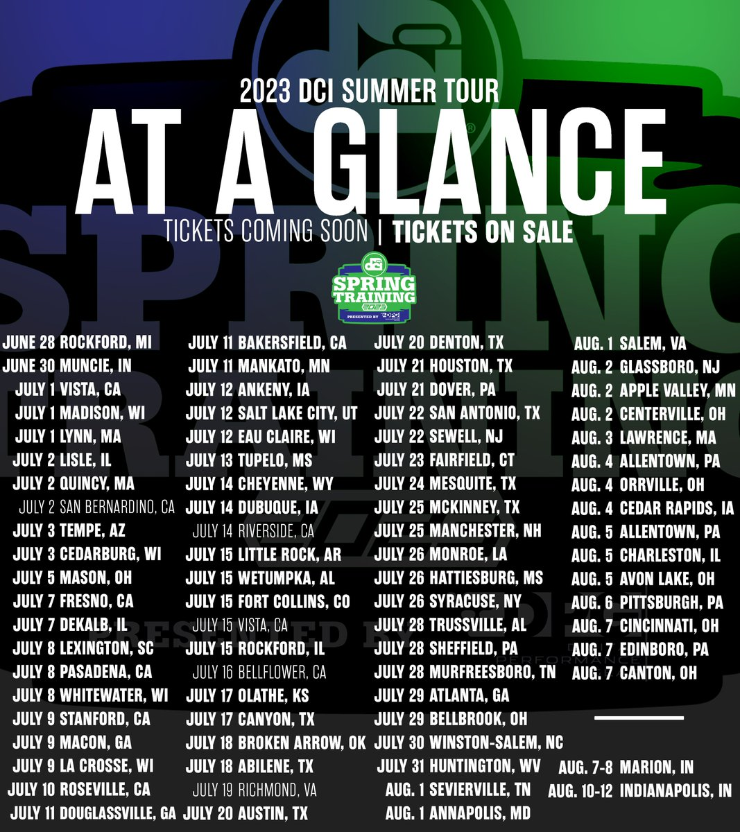 dci 2023 schedule