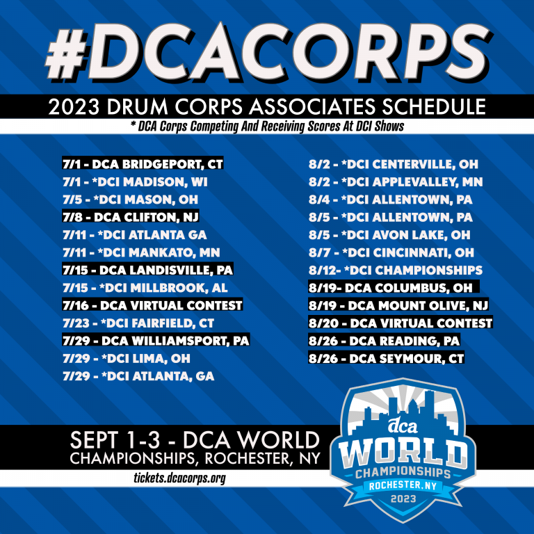 2023 DCA Schedule